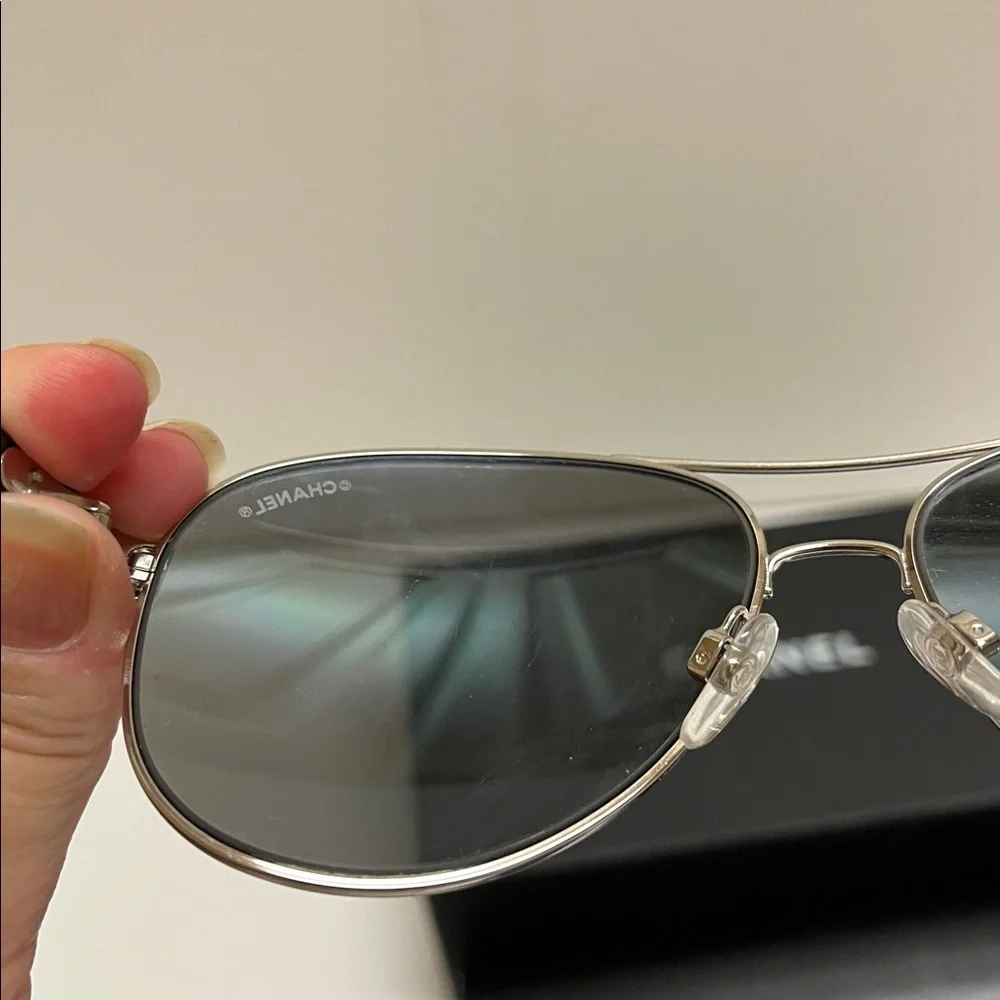 Chanel Metallic Aviator Sunglasses